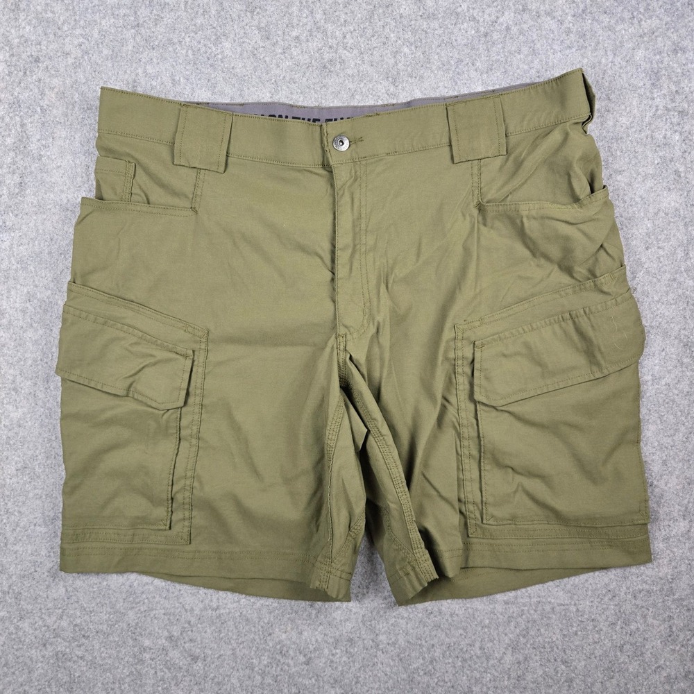 Duluth Trading Co Cargo Shorts Mens 40 Green Flex Dry On The Fly Hiking Workwear
